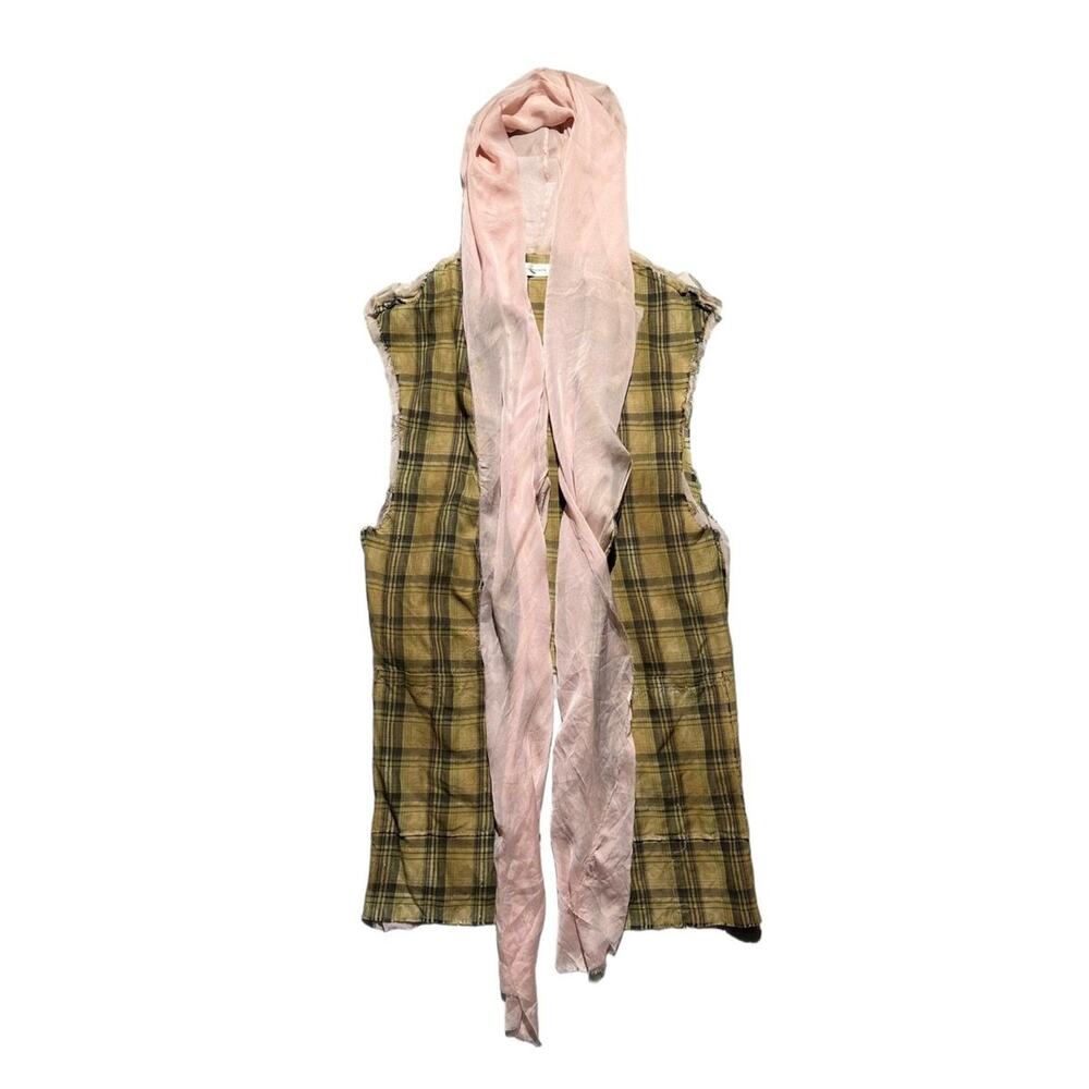Faith Connexion $1,900 linen plaid silk hooded flannel